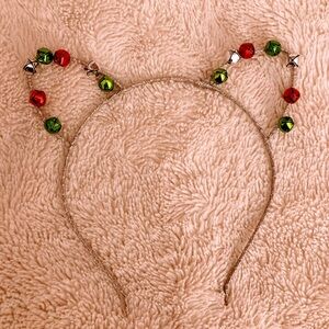 Claire's Red & Green Jingle Bell Cat Ear Headband